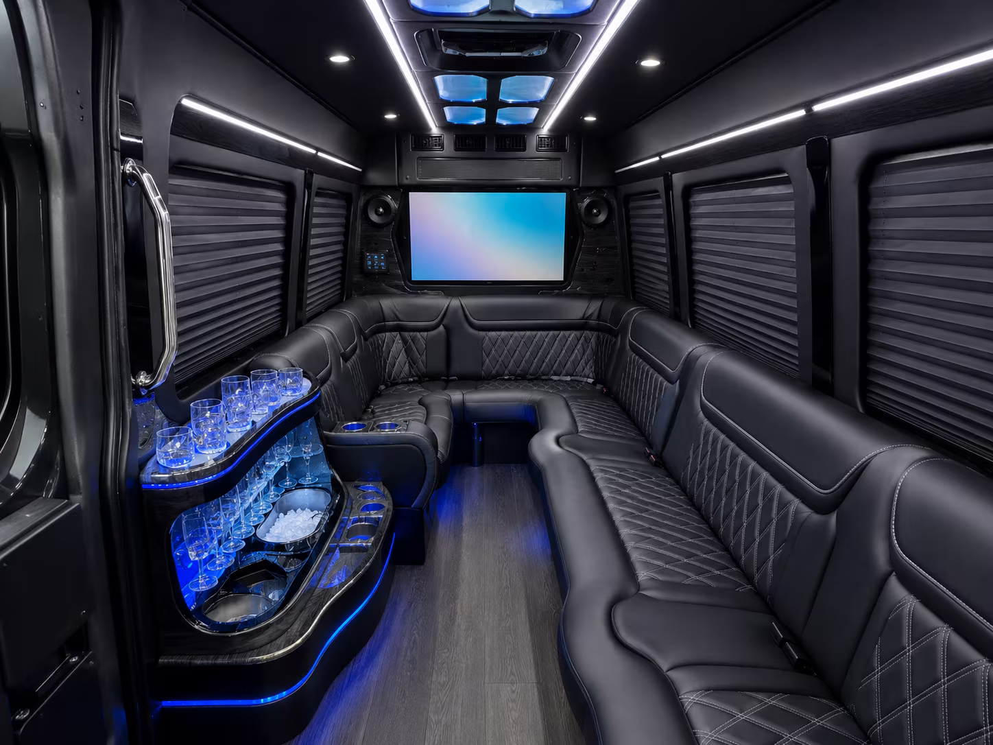 costa mesa sprinter limousine inside